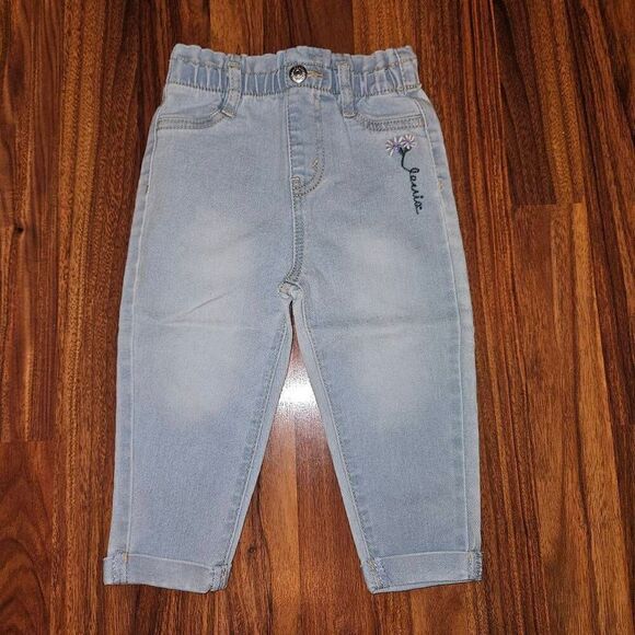 Levi's Three Piece Outfit Purple Floral Hoodie Tee and Jeans Baby Size 18 Months - Picture 2 of 8